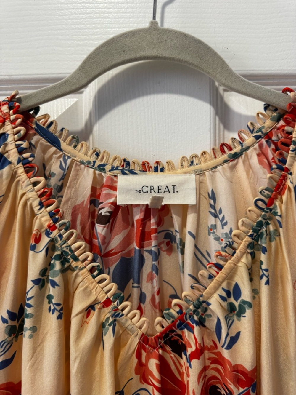 The Great. The Vestige Silk in Echo Rose Print Maxi dress Sz 1 (US S) - Picture 8 of 13